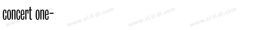 concert one字体转换